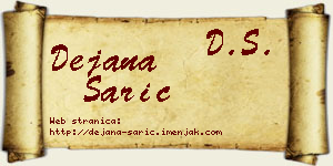 Dejana Sarić vizit kartica